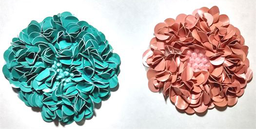 Teal And Peach Flower Option